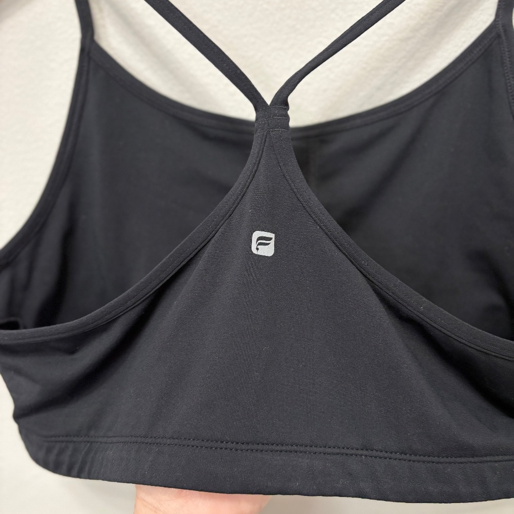 Fabletics Low Impact Sports Bra Black Racerback Yoga Workout XL - Picture 3 of 5